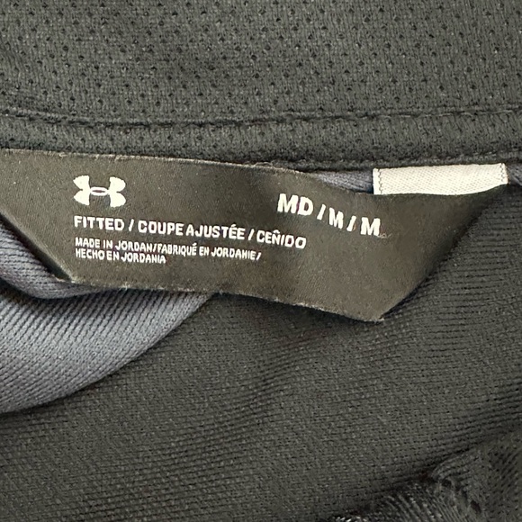 Under Armour Loose Fit Full Zip Track Jacket Adult Medium Black Gray White - Picture 5 of 8